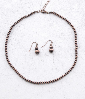 Navajo pearl choker- copper