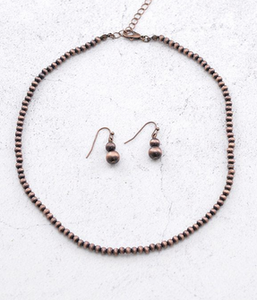Navajo pearl choker- copper