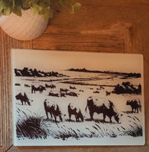 Load image into Gallery viewer, Grazing Cows - Glass Cutting Board(large size)