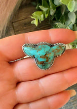 Load image into Gallery viewer, “Echo” ROYSTON TURQUOISE &amp; STERLING SILVER COW ADJUSTABLE RING