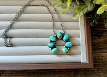 Load image into Gallery viewer, “Lady Jet” Handmade Sterling Silver Sonoran Gold Turquoise Naja Necklace