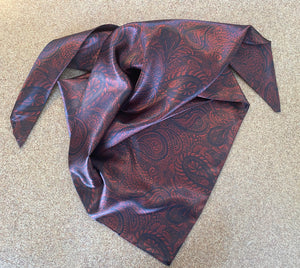 Red and black paisley wild rag