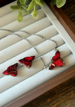 Load image into Gallery viewer, “Sammie” HANDMADE STERLING SILVER COW NECKLACE-Red Rose Dahlia