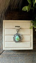 Load image into Gallery viewer, “Flirt” Handmade Sterling Silver Sonoran Gold Turquoise Pendant
