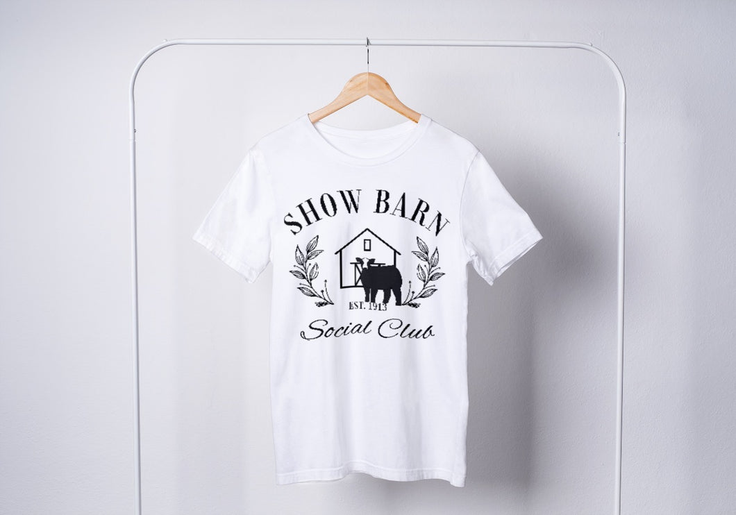 Show barn T-shirt - black baldy(multiple colours)