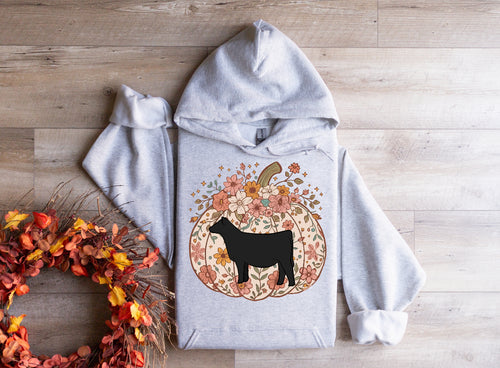 Pumpkin beef hoodie- black