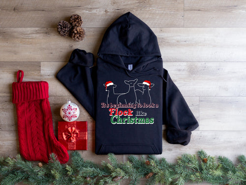 Its beginning to look a flock like christmas Hoodie-adult
