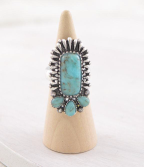 Western semi stone  ring