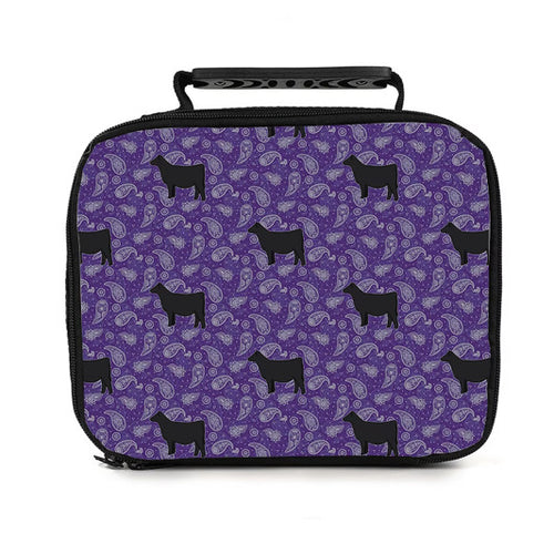 Black heifer bandana lunch bag