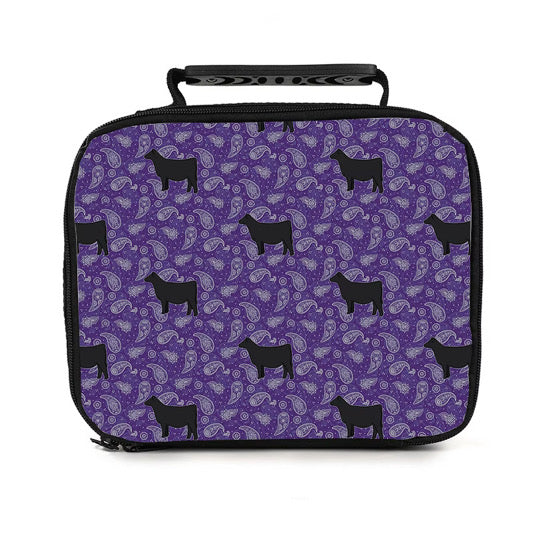 Black heifer bandana lunch bag