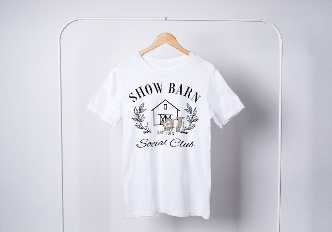 Show barn T-shirt - cow calf (multiple colours)