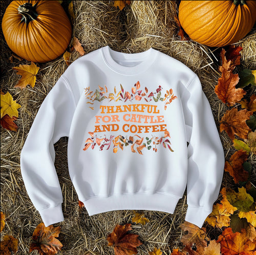 Cattle & coffee crewneck  (multiple colours)