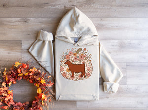 Pumpkin beef hoodie- red