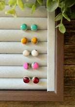 Load image into Gallery viewer, ROUND-HANDMADE STERLING SILVER MULTI STONE EARRINGS