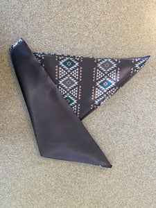 Brown Aztec patchwork  wild rag