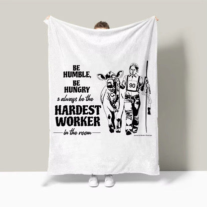Hardest worker light fleece blankets multiple sizes