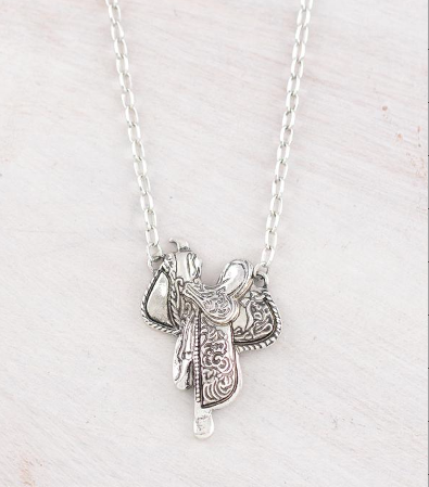 Saddle necklace -silver
