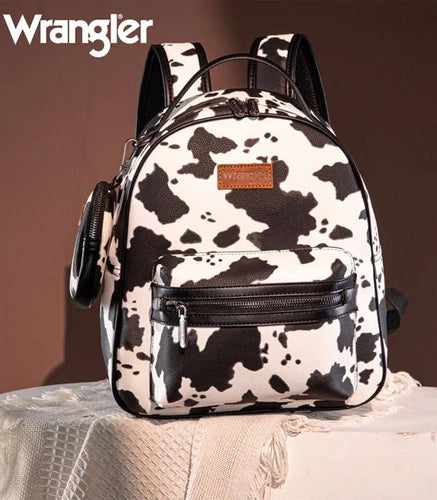 Wrangler - cowprint backpack- black