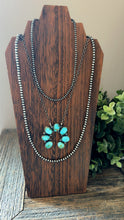 Load image into Gallery viewer, “Lady Jet” Handmade Sterling Silver Sonoran Gold Turquoise Naja Necklace