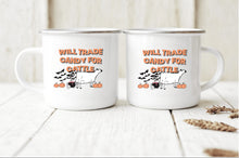 Load image into Gallery viewer, Will trade candy camping mug (cow,lamb and horse)