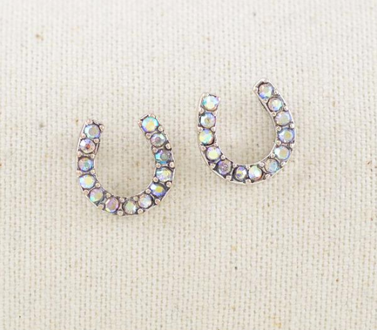 Horse shoe earrings -silver