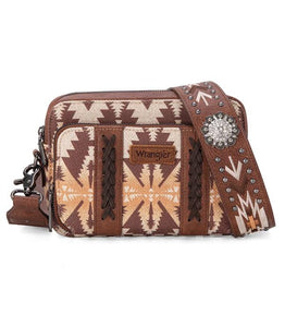 Wrangler Aztec crossbody bag- light coffer