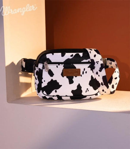 Wrangler cow print belt bag