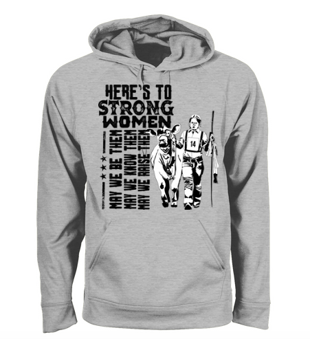 Strong women - cow option - hoodie (multiple colours)