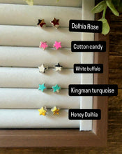 Load image into Gallery viewer, STAR-HANDMADE STERLING SILVER MULTI STONE EARRINGS