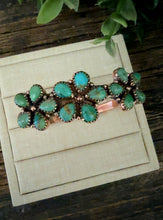 Load image into Gallery viewer, “Stardust” Copper &amp; Kingman Turquoise Cuff Bracelet