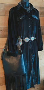 Lucky velvet duster/dress