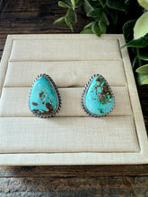 Load image into Gallery viewer, “Chloe” Handmade Sterling Silver Sonoran Gold Turquoise  Stud Earrings