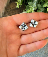 Load image into Gallery viewer, “Millie” HANDMADE STERLING SILVER WILDHORSE  POST STUDS EARRINGS