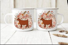 Load image into Gallery viewer, Pumpkin beef camping mug (multiple breed selections )