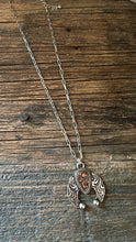 Load image into Gallery viewer, Tooled squash blossom necklace - (multiple colours)