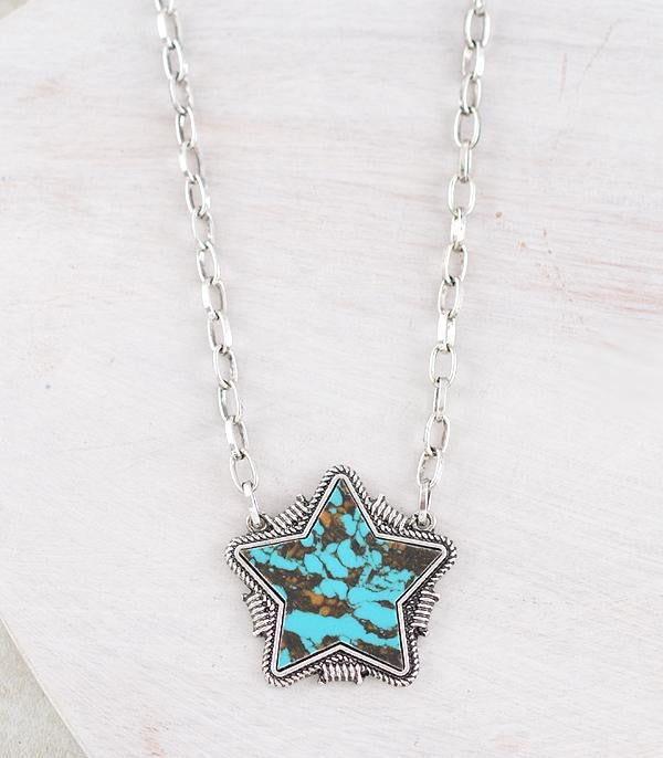 Star pendant - turquoise