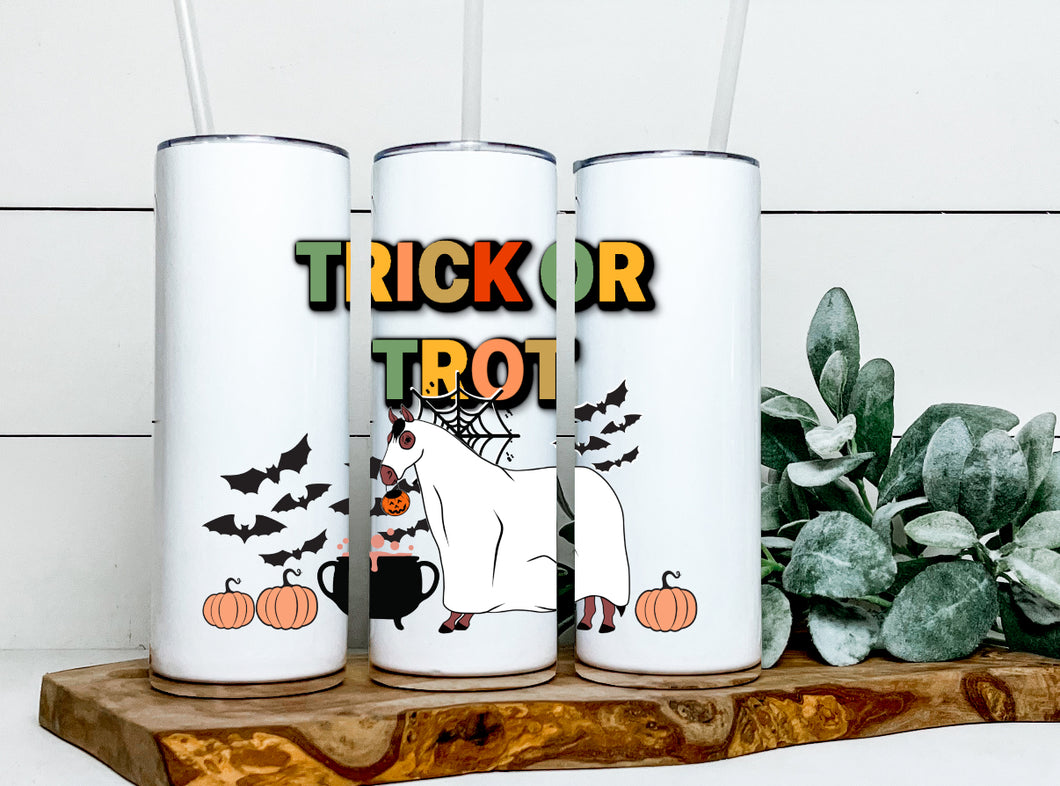 Trick or trot 20 oz tumbler