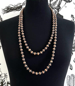 Navajo pearl 60” necklace - copper