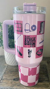 Handled tumbler 40z - stock show era - lilac