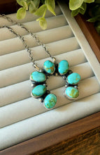 Load image into Gallery viewer, “Lady Jet” Handmade Sterling Silver Sonoran Gold Turquoise Naja Necklace
