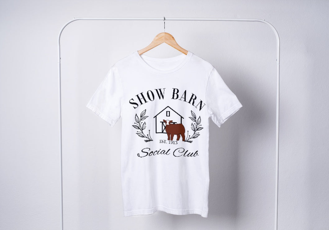 Show barn T-shirt - red baldy(multiple colours)