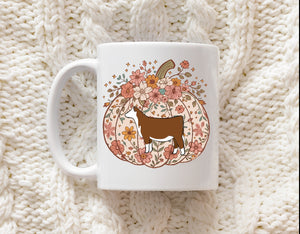 Pumpkin beef ( multiple breed options)ceramic mug