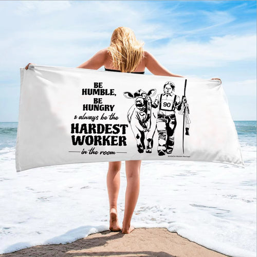 Hardest worker -beach towels