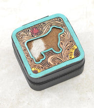 Load image into Gallery viewer, Floral Tooled Heifer Jewelry Box
