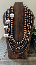 Load image into Gallery viewer, 6MM -Copper PEARL BEADED NECKLACE