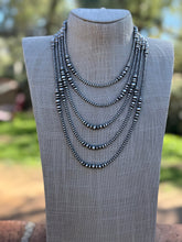 Load image into Gallery viewer, 3-6MM GRADUAL -STERLING SILVER PEARL BEADED NECKLACE
