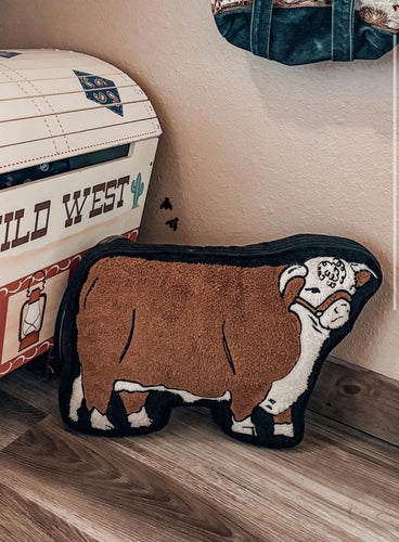 Cattle talk pillow- Hereford