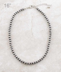 Navajo pearls -16 “ silver