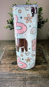 Summer all breeds print tumbler