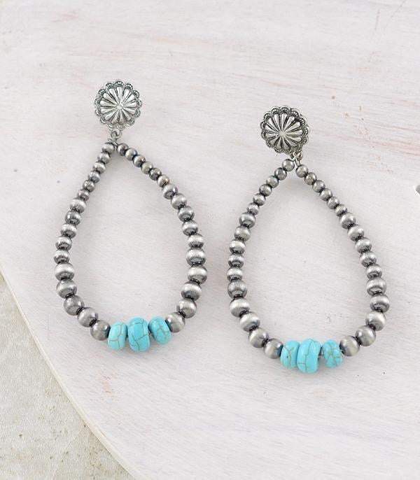 Navajo pearl teardrop earrings